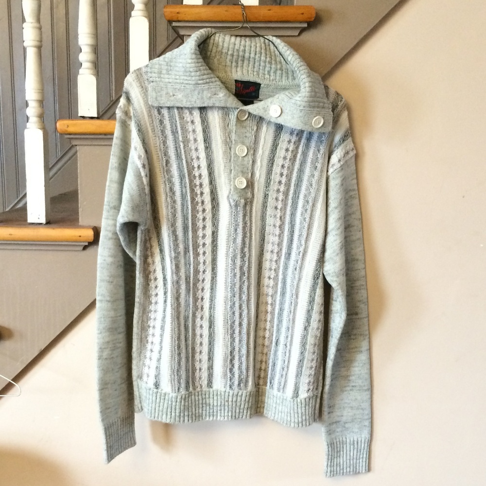 Vintage Sigallo Button Neck Sweater